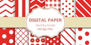 digital paper red