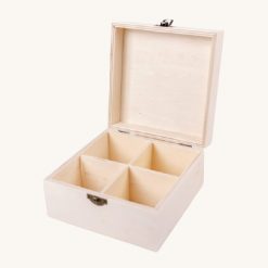 Drevená krabička na čaj 4 priečinky