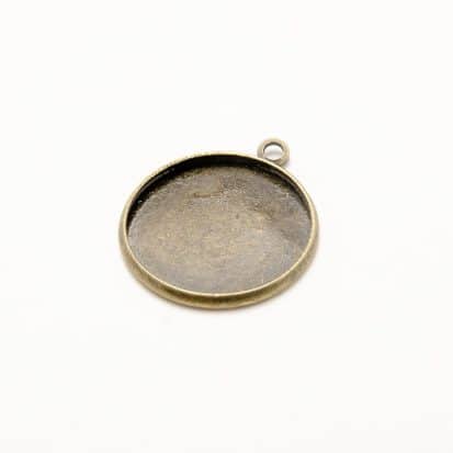 Kovové lôžko na krištálovú živicu 20 mm bronz