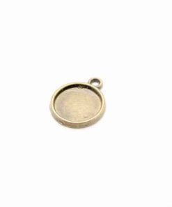 Ozdobné lôžko na zalievané šperky 12 mm bronz
