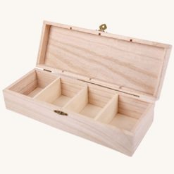 Drevená krabička so 4 priečinkami