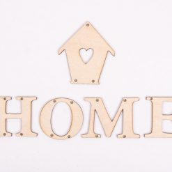 Drevený výrez nápis Home