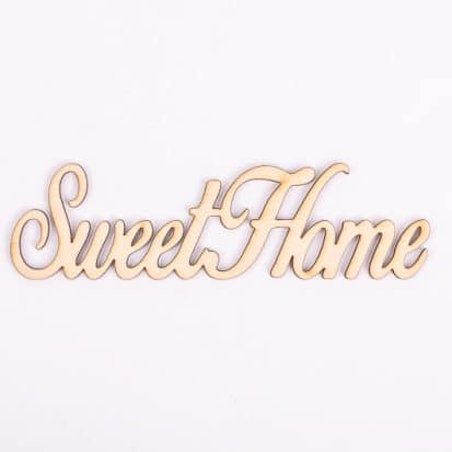 Drevený výrez nápis Sweet home
