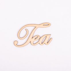 Drevený výrez nápis Tea