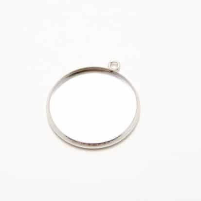 Kovové lôžko na krištálovú živicu 14 mm strieborné