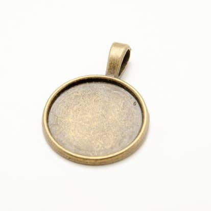 Okrúhle kovové lôžko na zalievanie 14 mm bronz