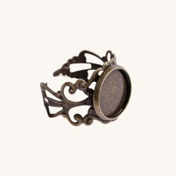 Ložko na živicové šperky prsteň 12 mm bronzový