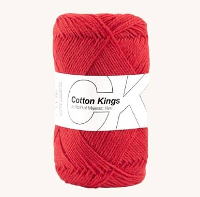 100 % vlna Cotton Kings Clear Red 18