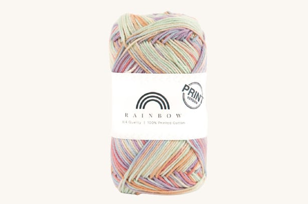 Vlna na háčkovanie Rainbow Cotton Print Anette 01