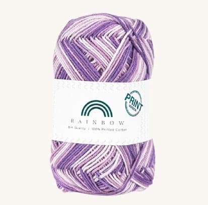 Vlna na háčkovanie Rainbow Cotton Print Junni 07
