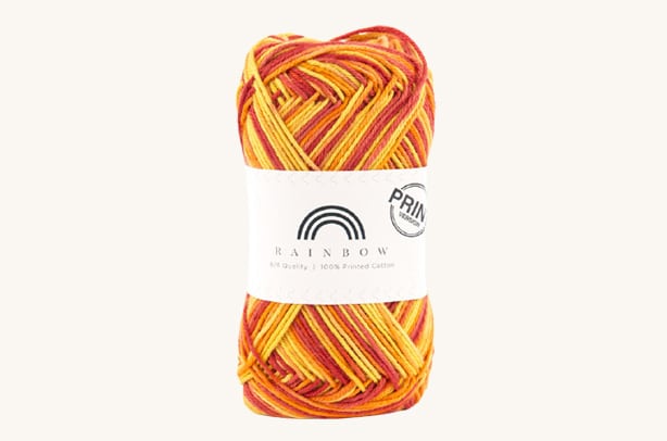 Vlna na háčkovanie Rainbow Cotton Print Lene 12