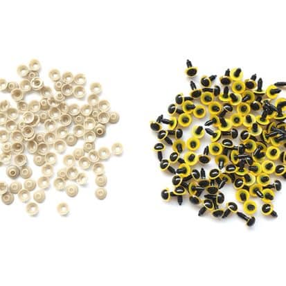 Bezpečnostné oči žlté 10 mm