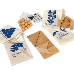 Drevené hlavolamy set 4ks vo vrecúškach Small Foot