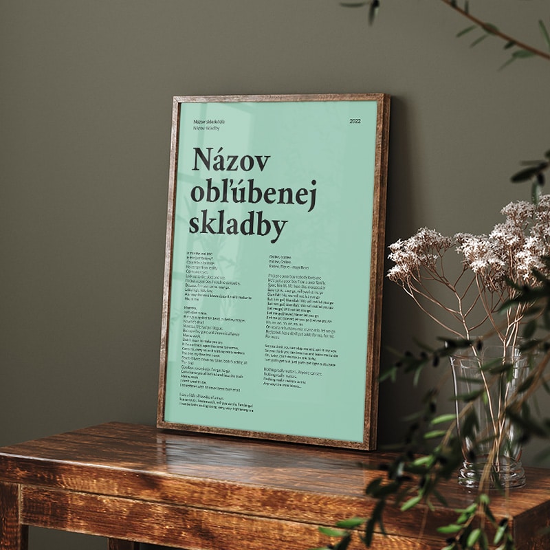 personalizovany poster skladba menthol