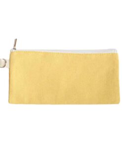 Kozmetická taška na zips žltá 11 x 19 cm