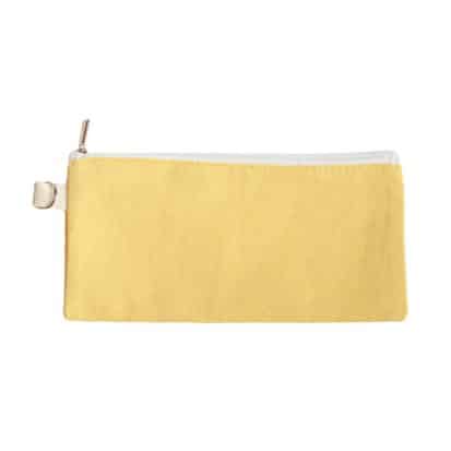Kozmetická taška na zips žltá 11 x 19 cm